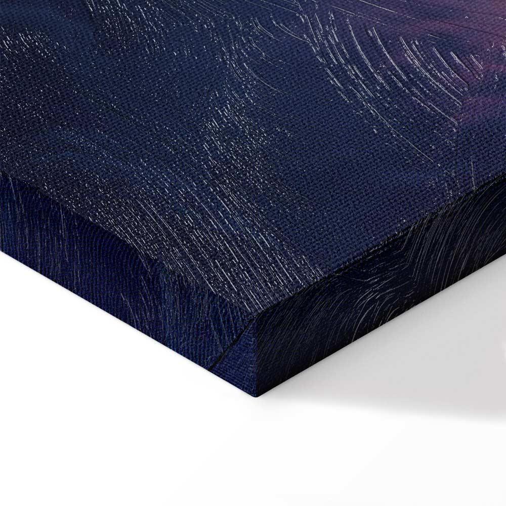 Leinwandbild - The Sun in Hiding: The Golden Face of the Sky Over a Cloudy Sea