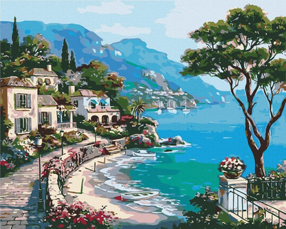 Malen nach Zahlen - Seaside landscape