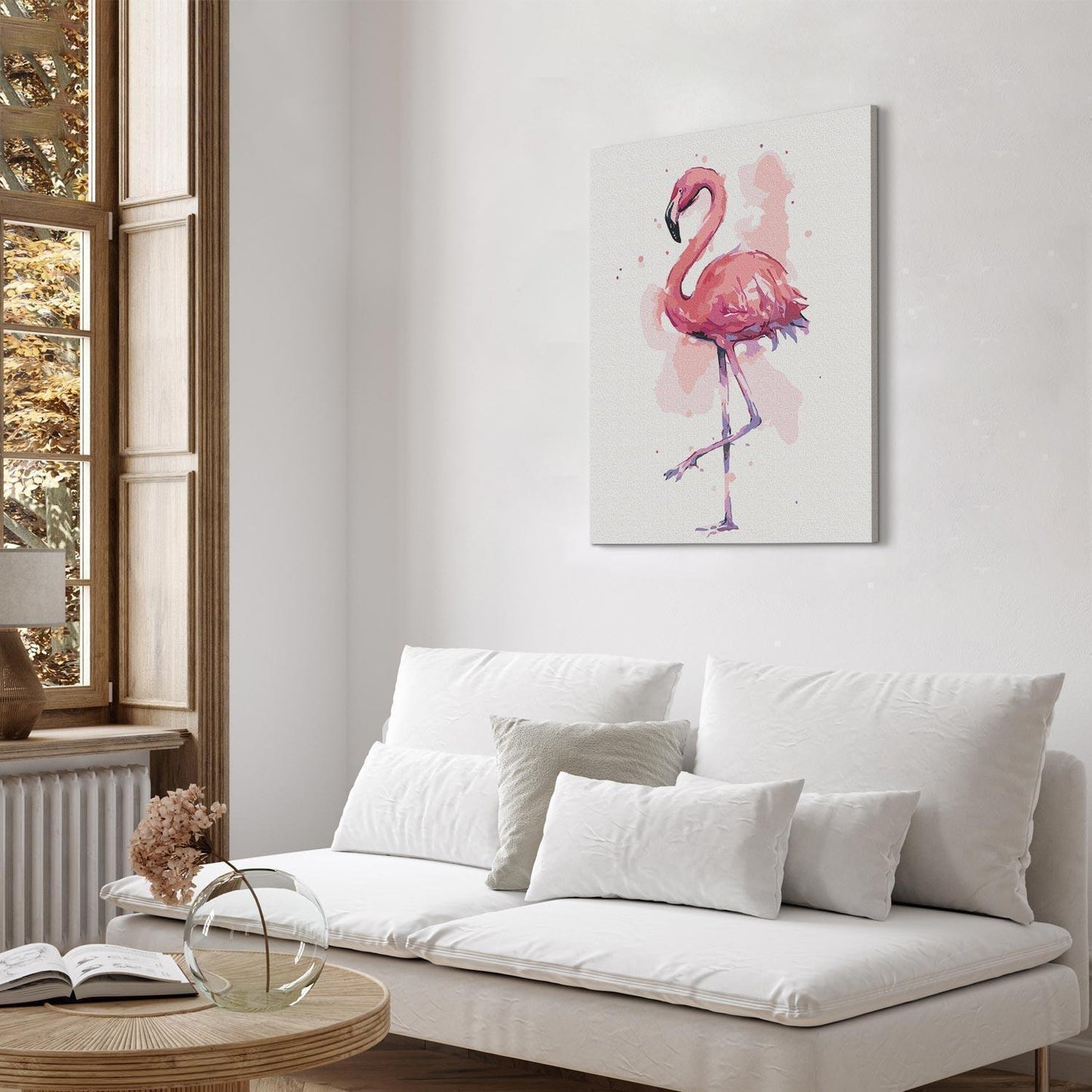 Malen nach Zahlen - Friendly Flamingo
