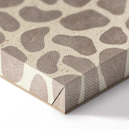 Leinwandbild - Salt Square - Colorful Illustrated Townhouses Against a Cloudy Sky Background