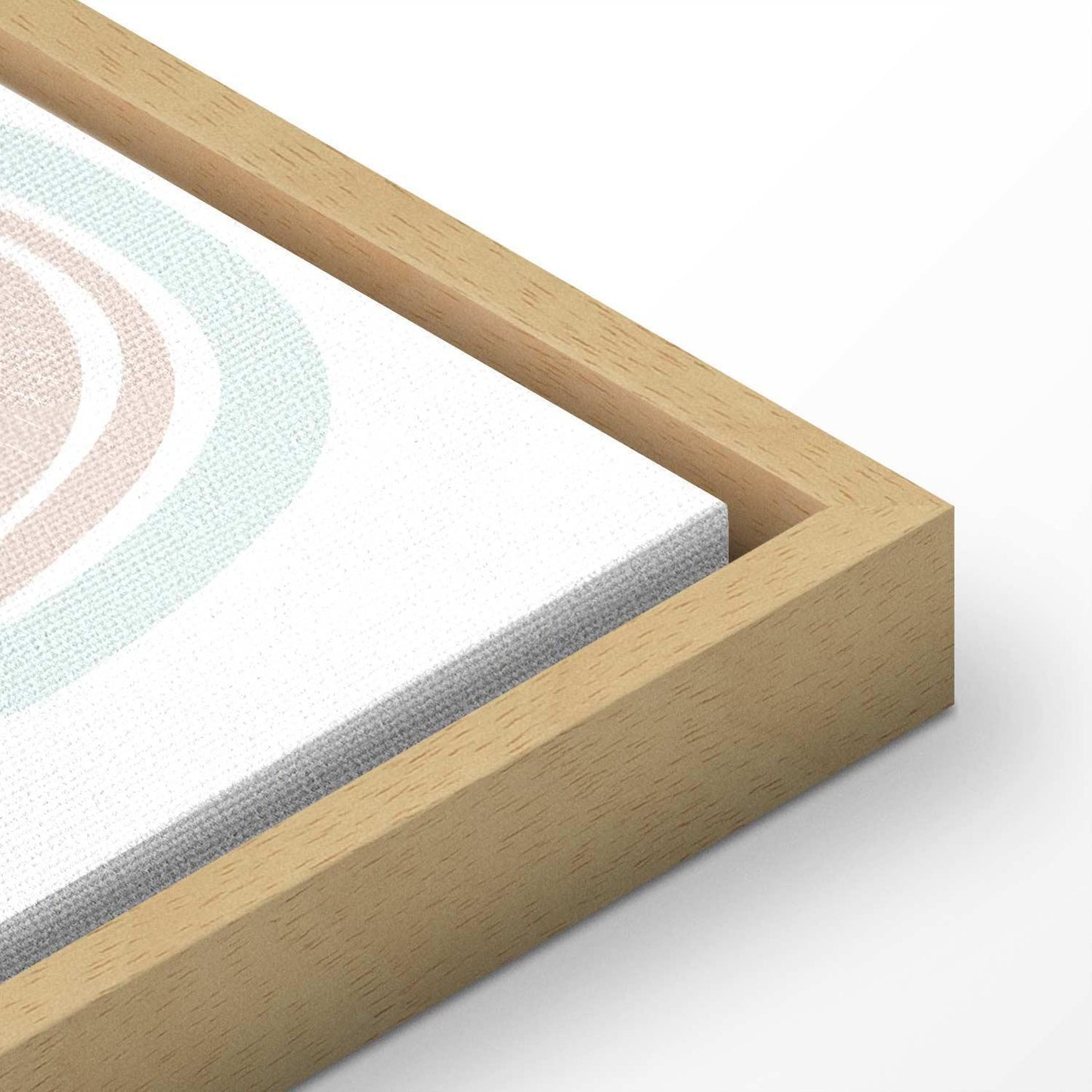 Leinwandbild - Rainbows After the Storm - Rainbows of Various Sizes in Pastel Hues Among Rain Clouds in a Gray-Blue Shade