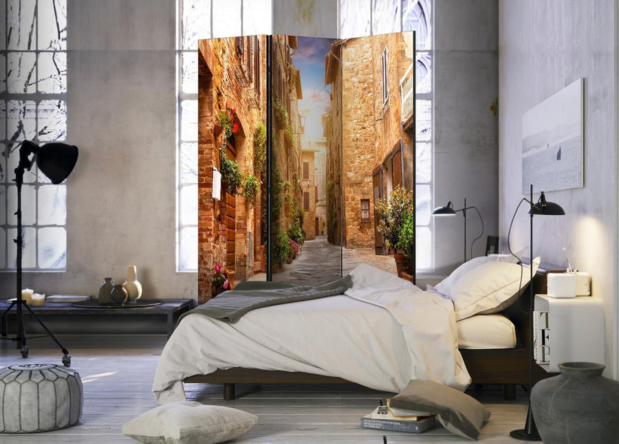 Paravent - Colourful Street in Tuscany Artgeist