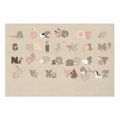 Poster - Beige Alphabet