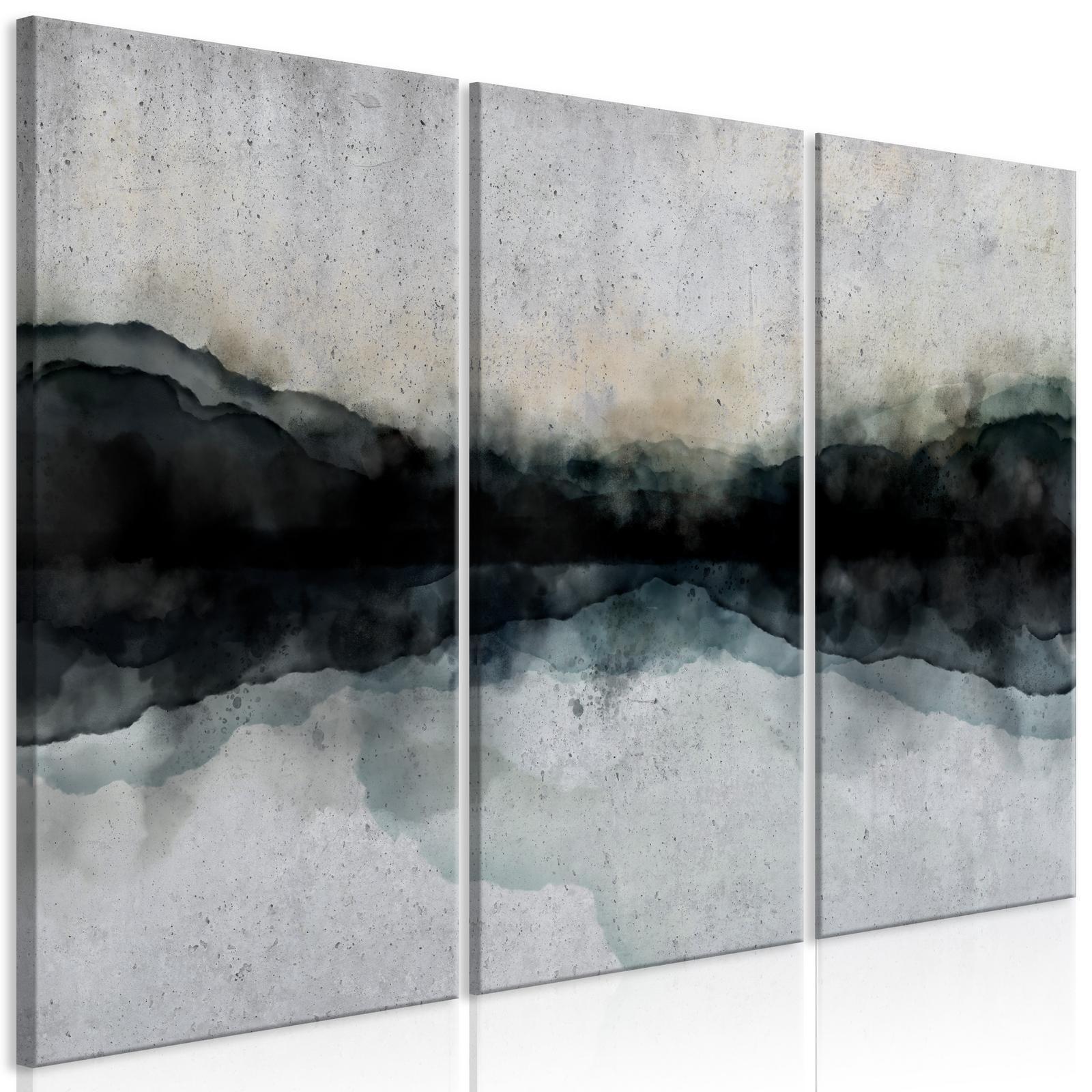 Leinwandbild - Mountain Surface of the Lake (3 Parts) Artgeist