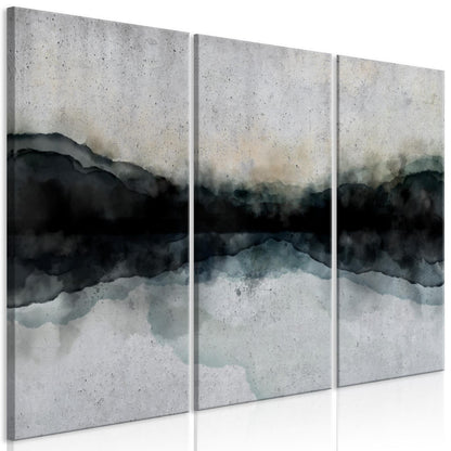 Leinwandbild - Mountain Surface of the Lake (3 Parts) Artgeist