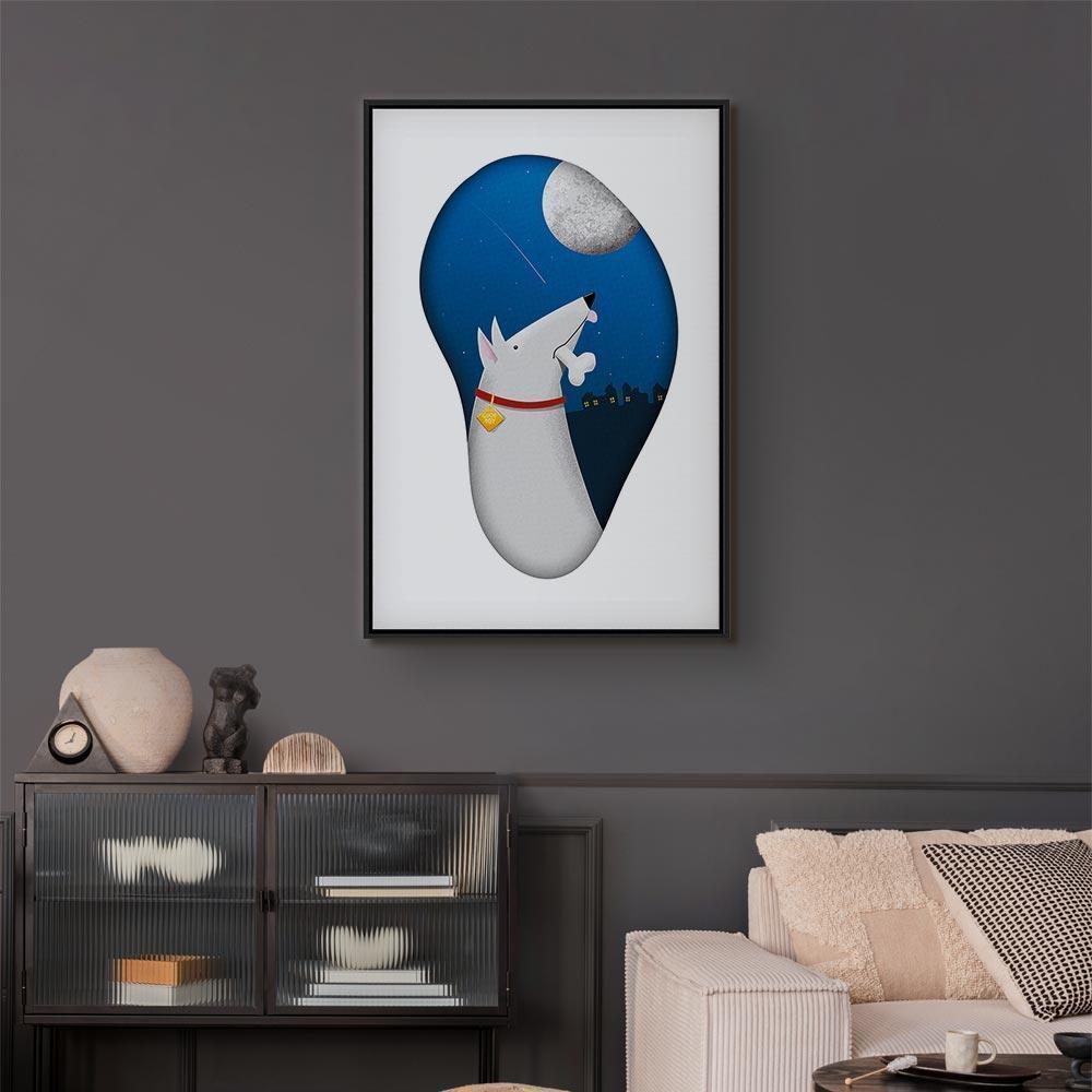 Leinwandbild - Dog Dreams (1 Part) Vertical