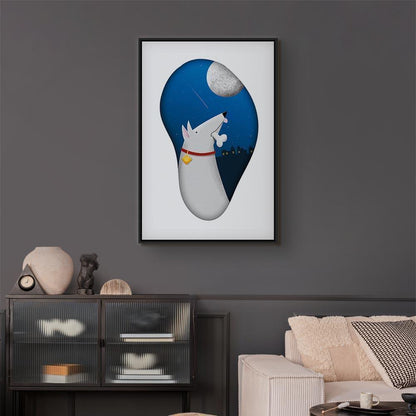 Leinwandbild - Dog Dreams (1 Part) Vertical