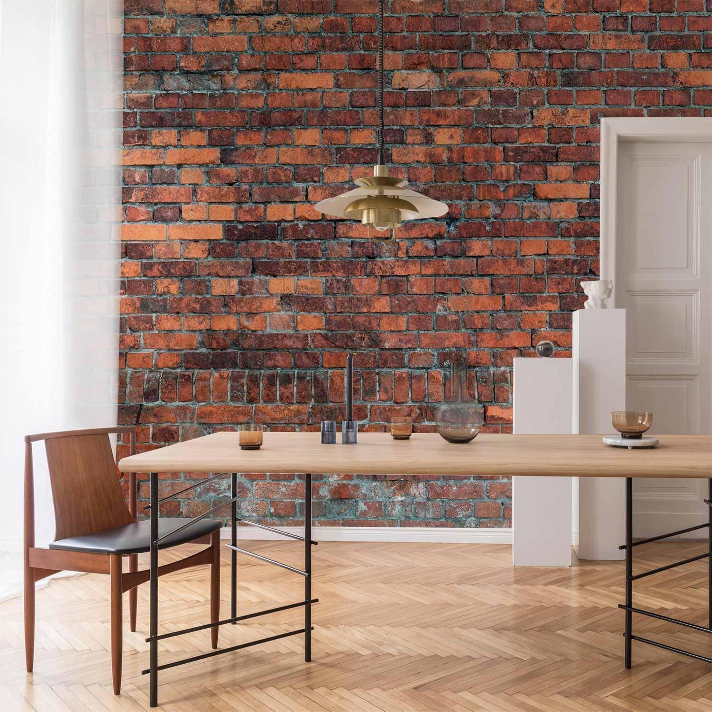 Fototapete - Vintage Wall (Red Brick)