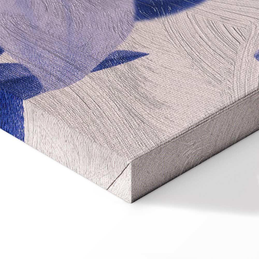 Leinwandbild - Beauty in the Eyes - Inspirational Quote with Pink Bust and Flowers