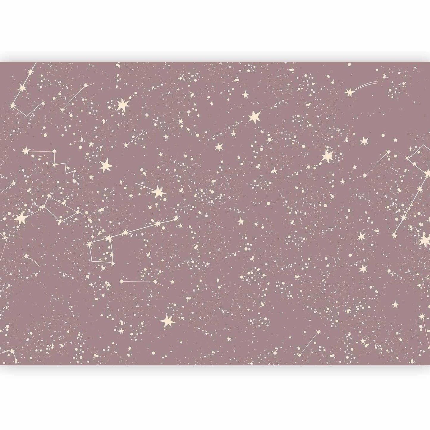 Fototapete - Night Sky - Artistic Constellations and Stars in Pastel Shades
