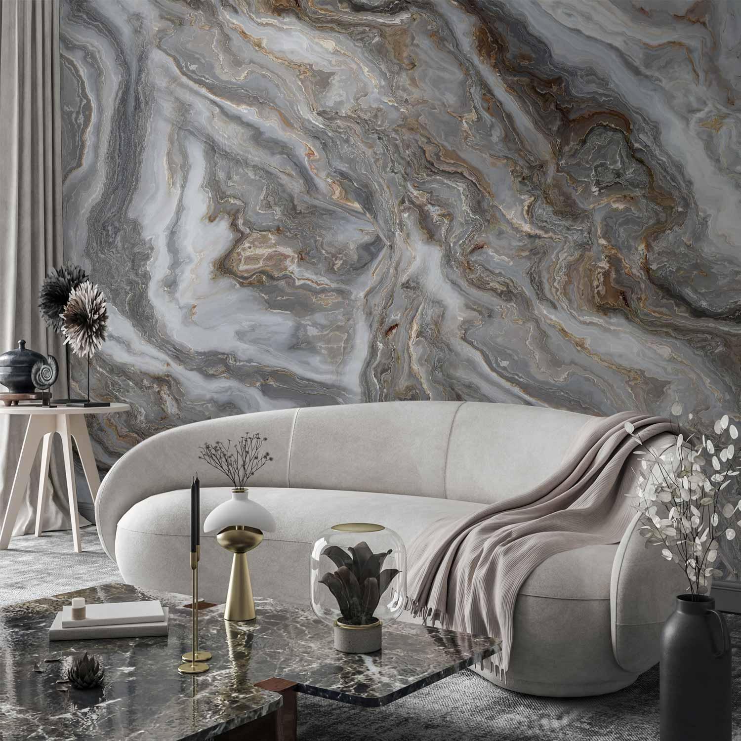 Fototapete - Stone Abstractions - Marble Textures in Neautral Tones Artgeist