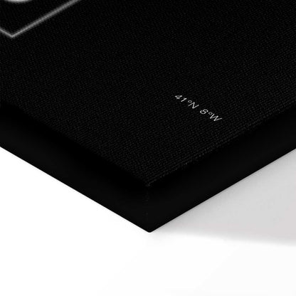 Leinwandbild - Negative Map: Porto (1 Part) Vertical