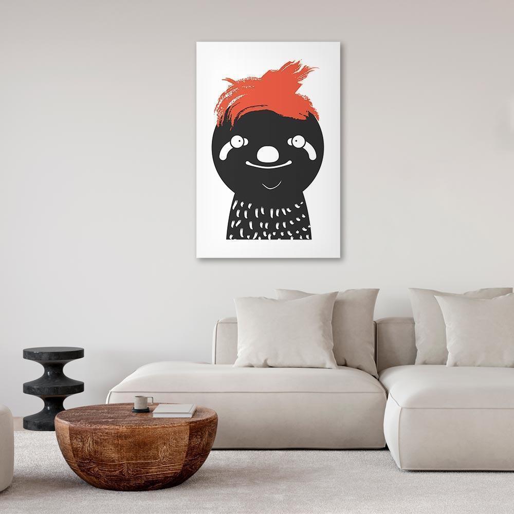 Leinwandbild - Crazy Sloth (1 Part) Vertical