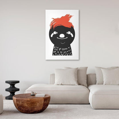 Leinwandbild - Crazy Sloth (1 Part) Vertical