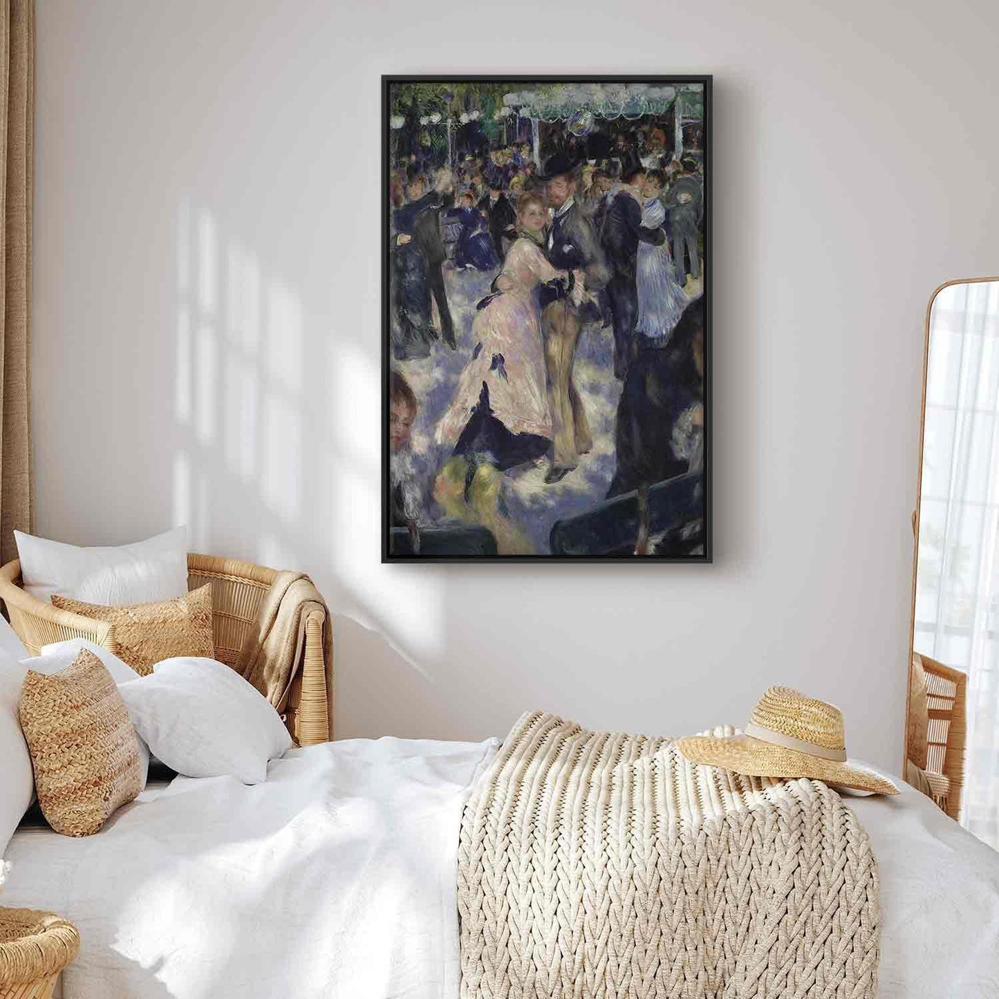 Leinwandbild - Le Moulin de la Galette detail of the dancers (Pierre-Auguste Renoir) Artgeist