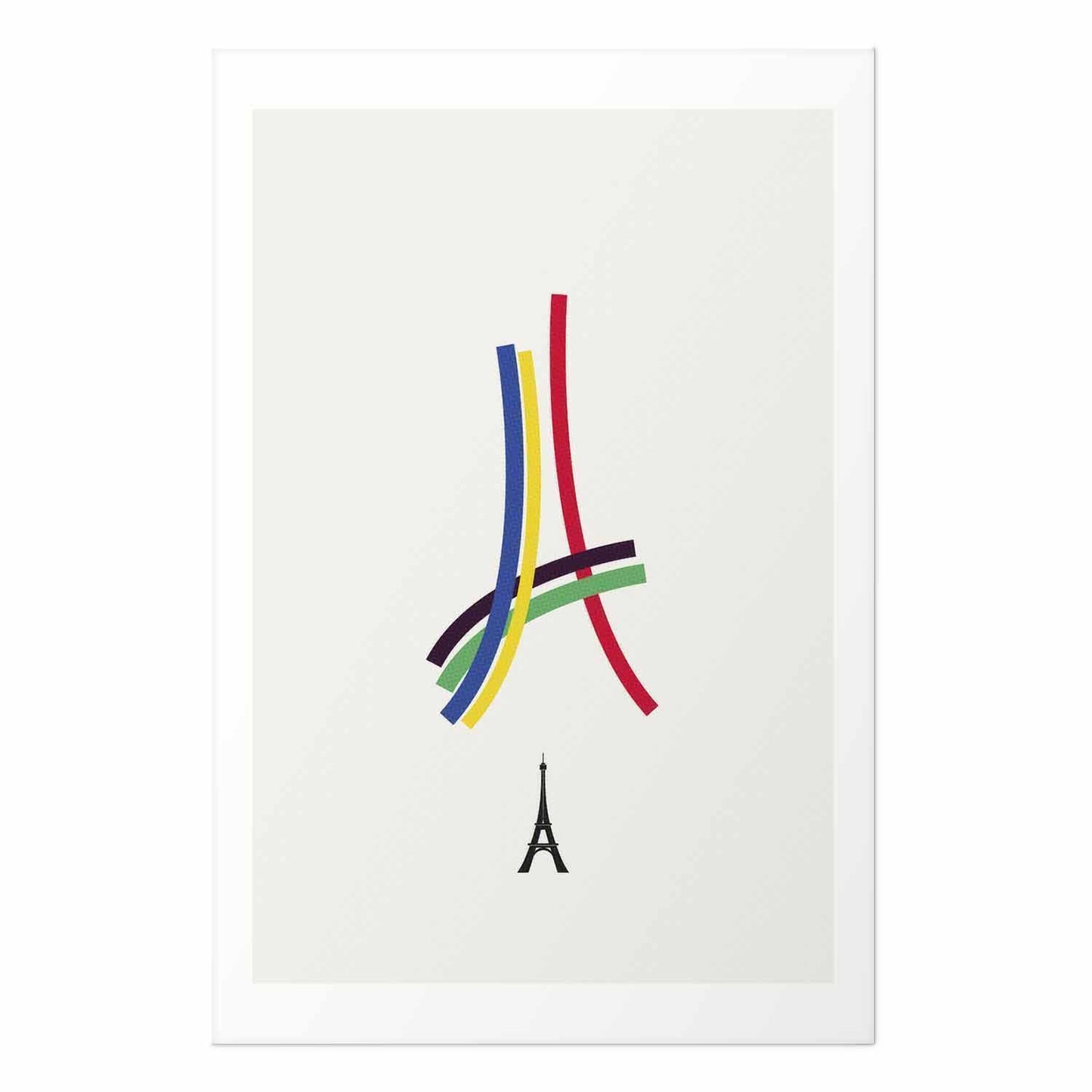 Poster - Eiffel Tower - Colored Graphic - Abstraction