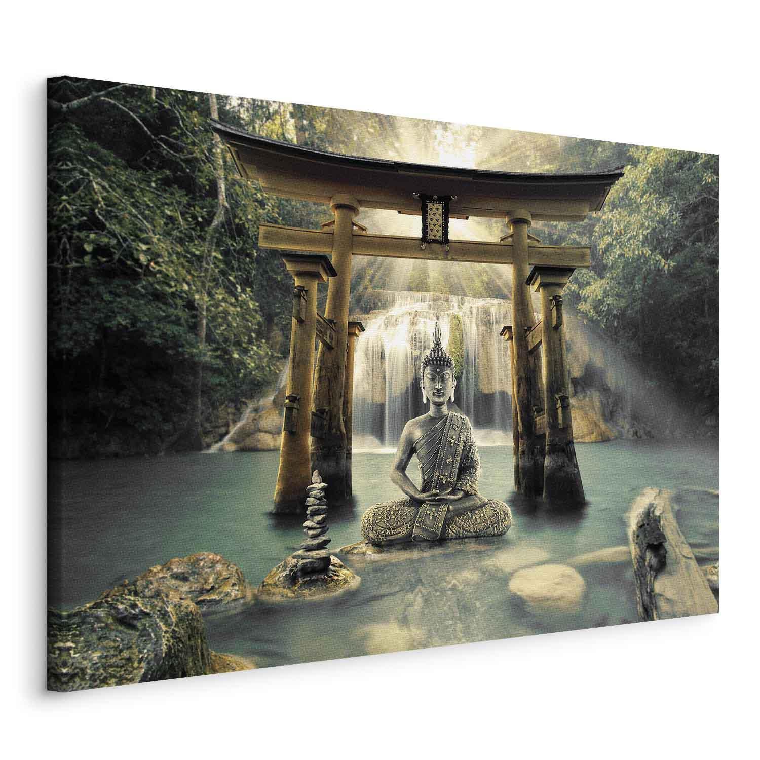 Leinwandbild - Buddha Smile (1 Part) Wide Artgeist
