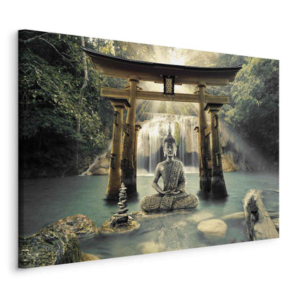 Leinwandbild - Buddha Smile (1 Part) Wide Artgeist