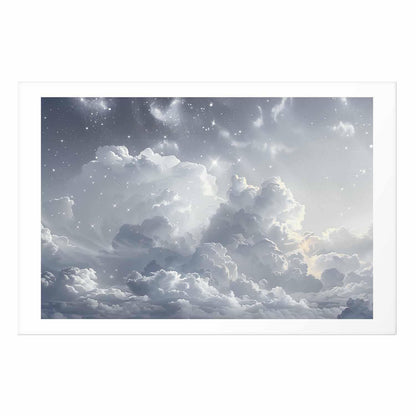 Poster - Astral Calm: Stars Scattered Over Delicate Clouds