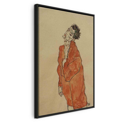Leinwandbild - Egon Schiele – Self-Portrait (Man in Orange Jacket)