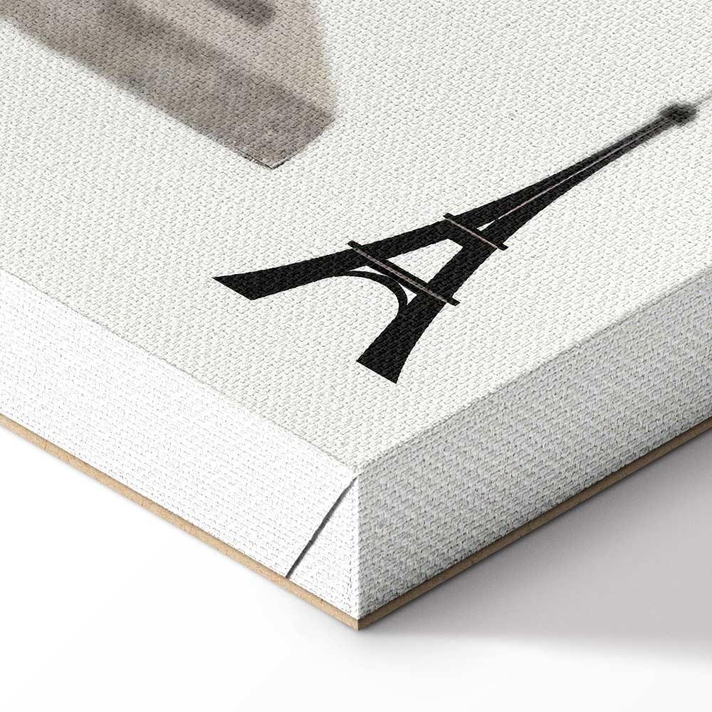 Leinwandbild - Woman With Dog - Illustration