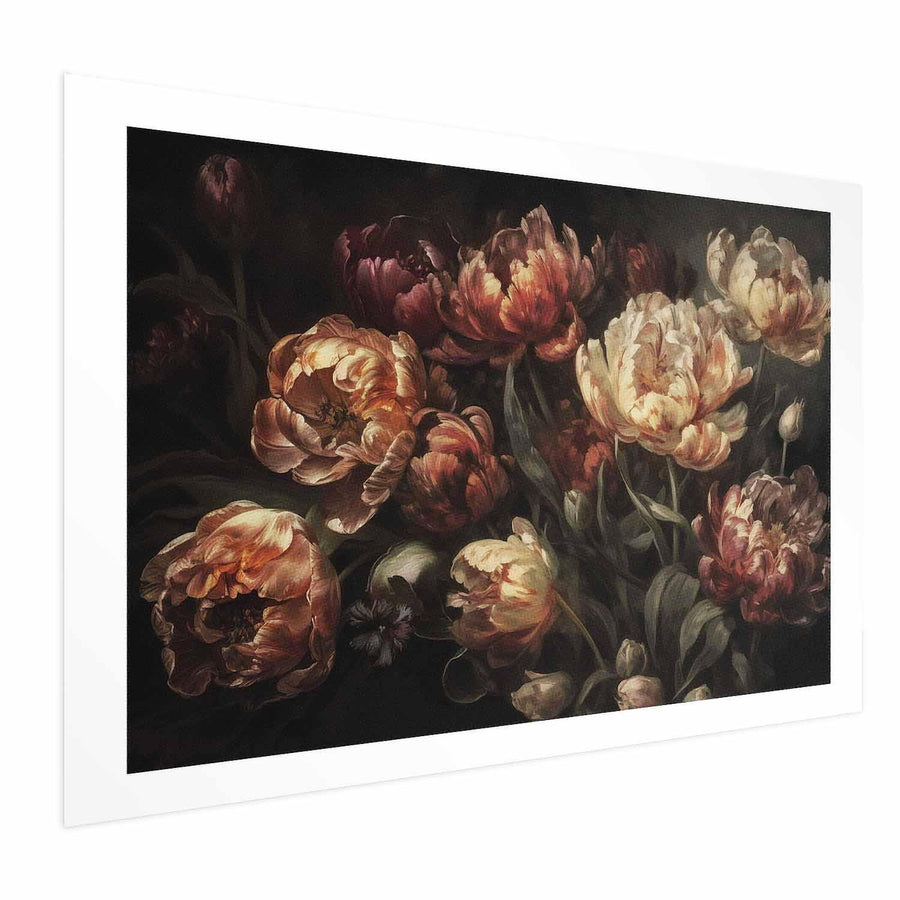 Poster - Blooming Tulips, elegant floral artwork, premium quality print.