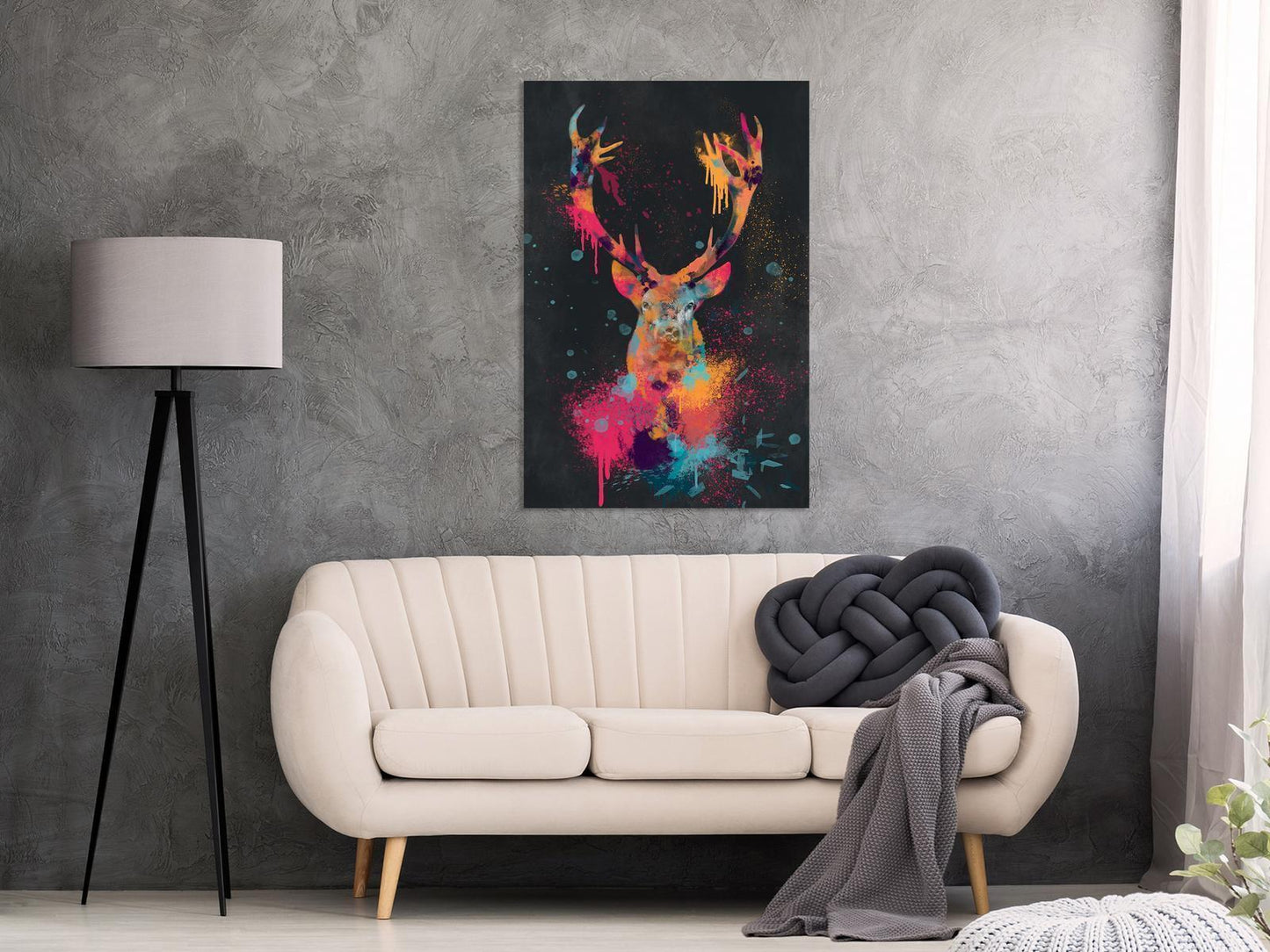 Leinwandbild - Spectacular Deer (1 Part) Vertical Artgeist