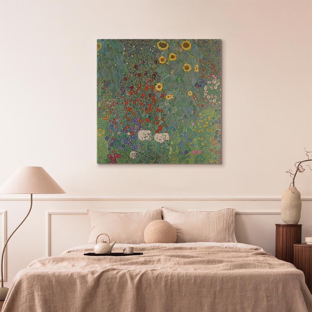 Leinwandbild - Gustav Klimt – Farm garden with sunflowers