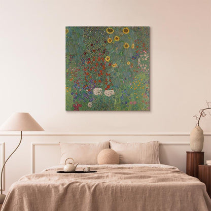 Leinwandbild - Gustav Klimt – Farm garden with sunflowers