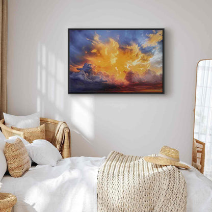 Leinwandbild - Beautiful Sunset - Clouds in Warm Shades Artgeist