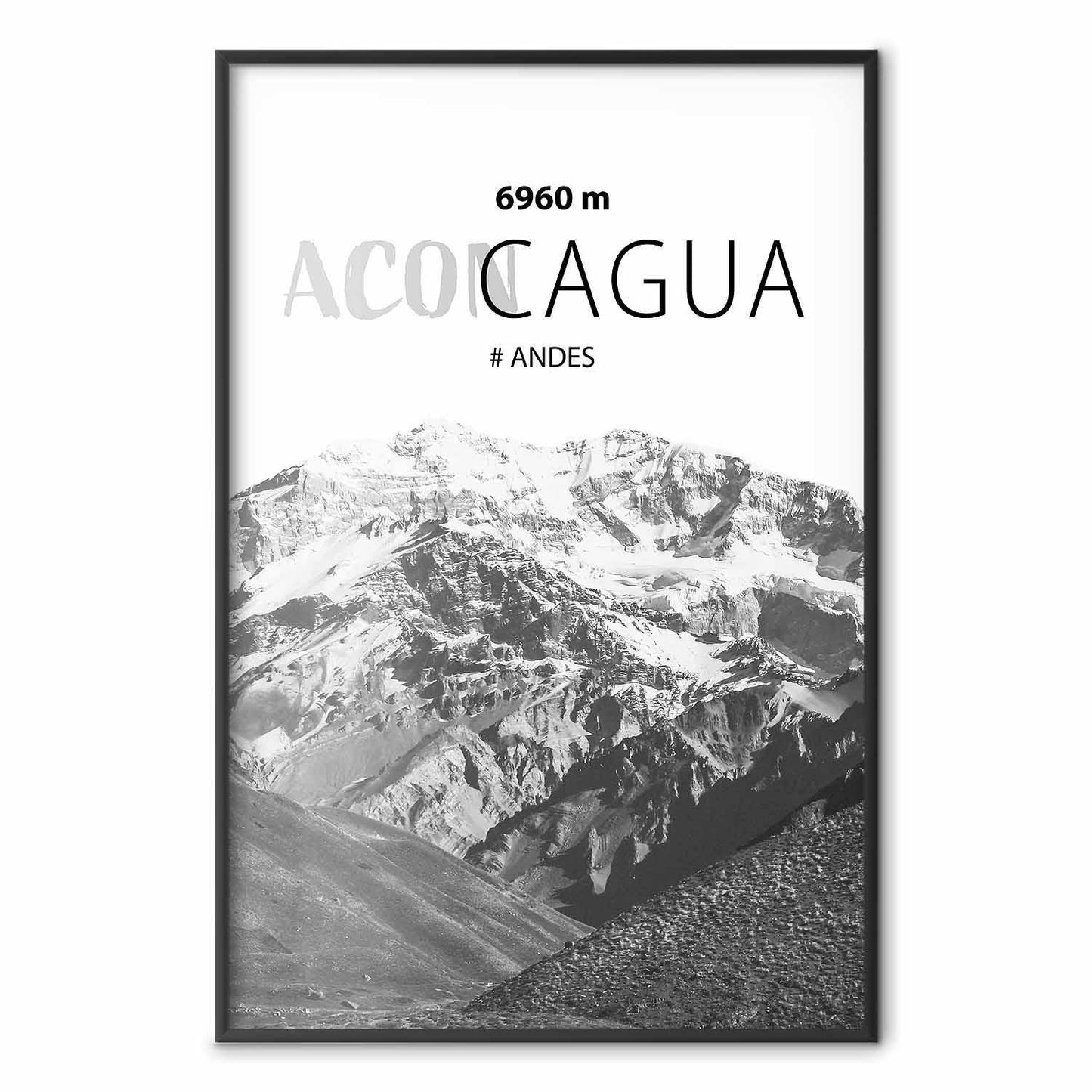 Poster - The majestic peak of Aconcagua mountain crown mountain landscape