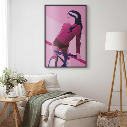 Poster - Woman on a Bicycle Artgeist