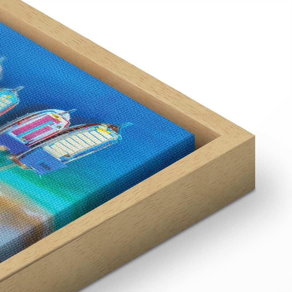 Leinwandbild - Colourful Boats (1 Part) Narrow