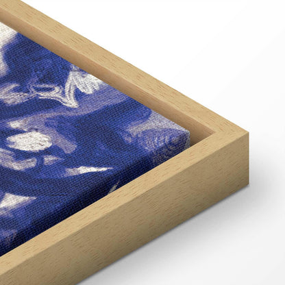 Leinwandbild - Ancient vineyard - three women in a portal painted with blue ink