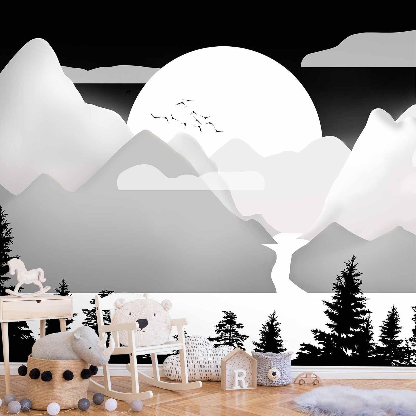 Fototapete - Landscape at Sunset - Second Variant