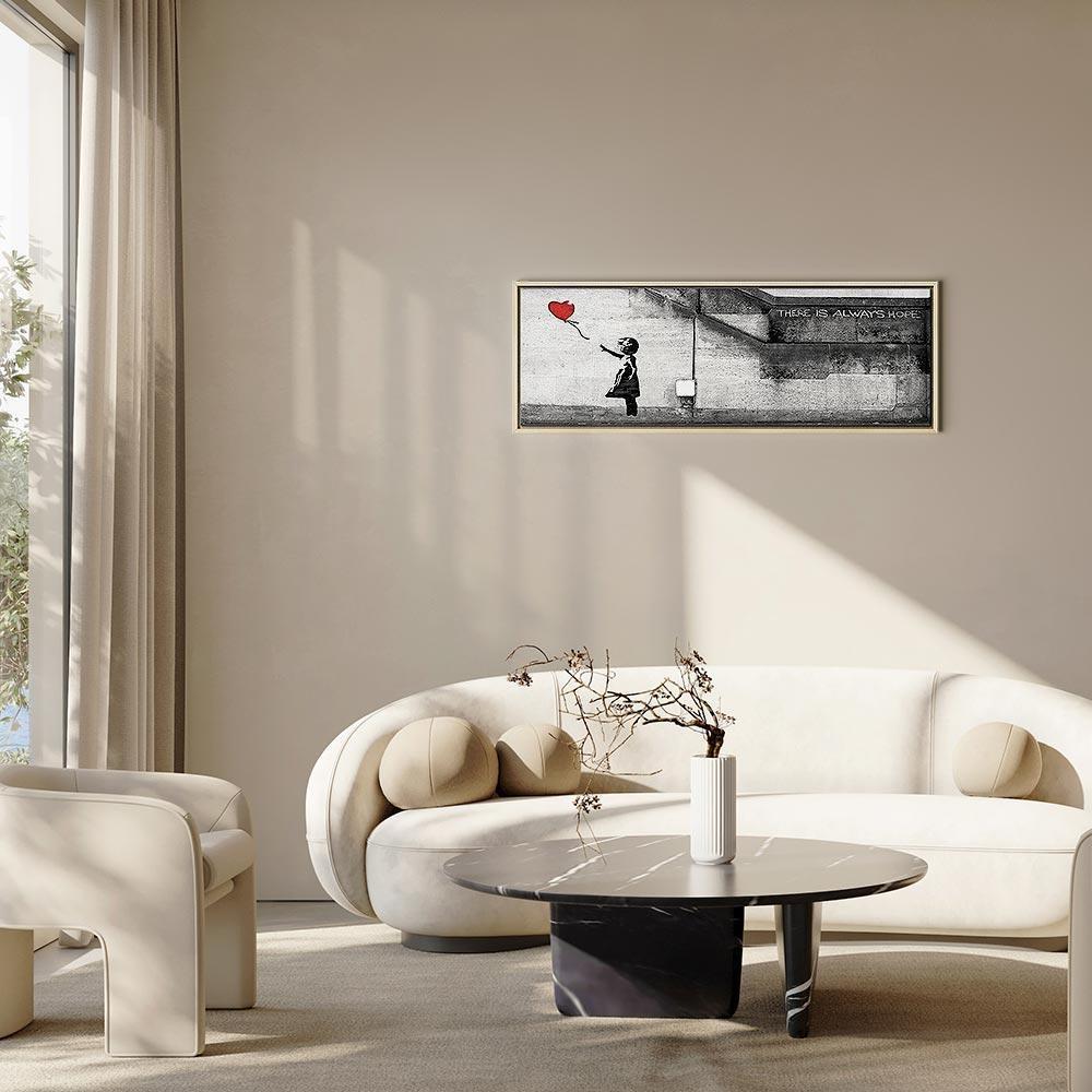 Leinwandbild - There is Always Hope (1 Part) Narrow Red