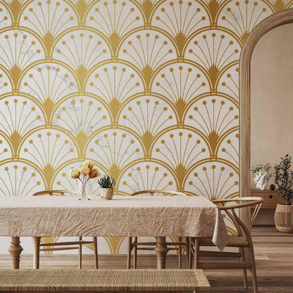 Fototapete - Gold and Marble Art Deco-inspired Pattern Artgeist