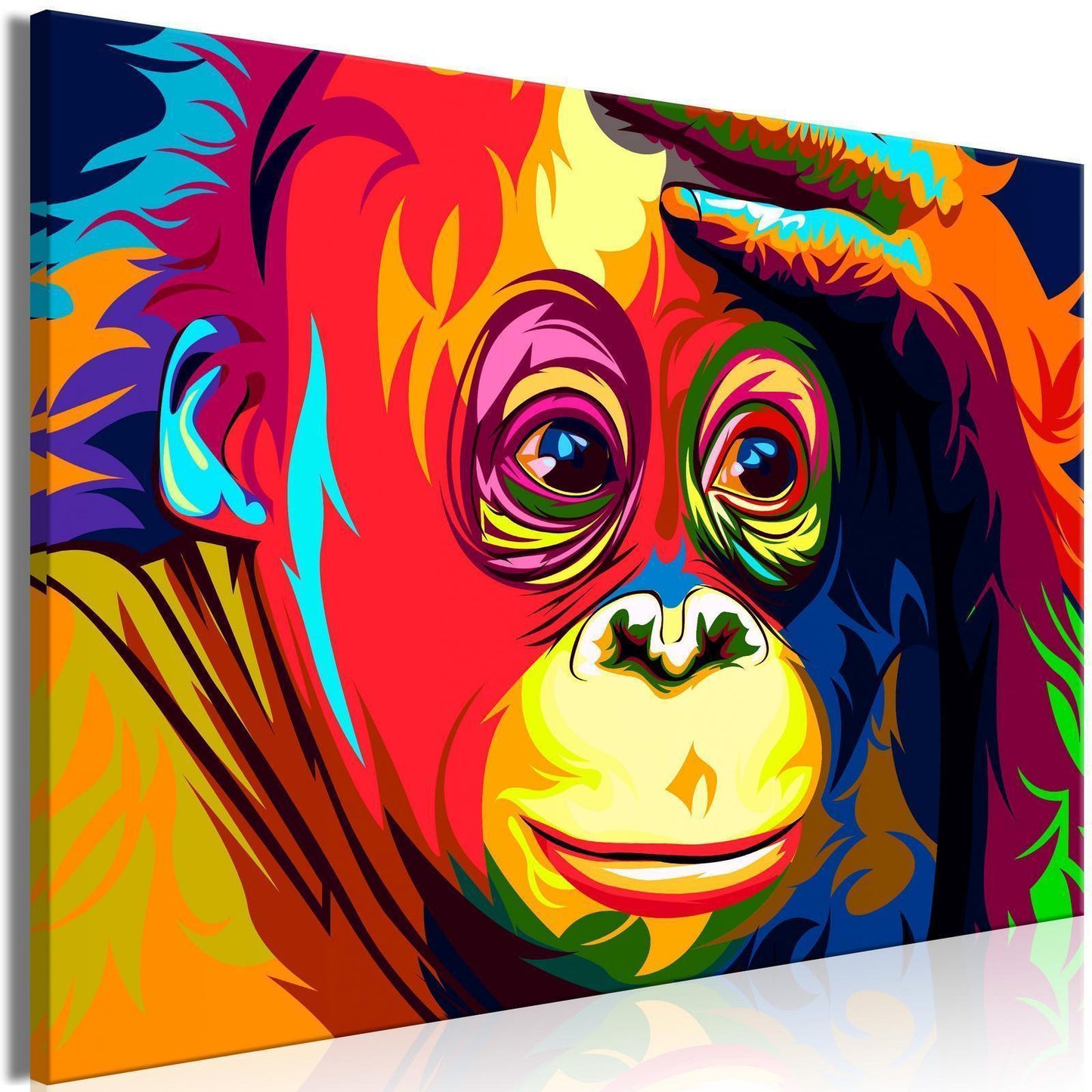 Leinwandbild - Colourful Orangutan (1 Part) Wide Artgeist