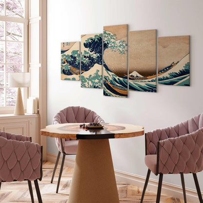 Leinwandbild „Die große Welle vor Kanagawa“ – Japanische Kunst