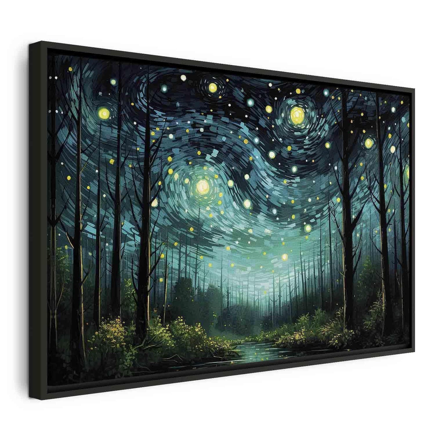 Leinwandbild - Starry night - a contemporary version of Van Gogh's night sky