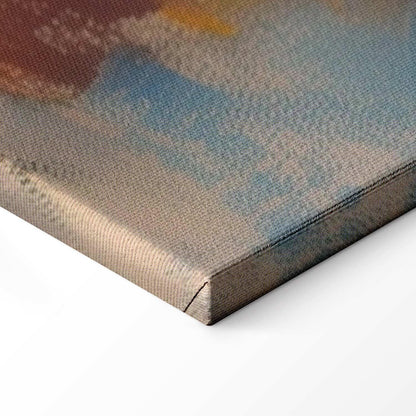 Leinwandbild - Flowery bench - impressionist painting full of flowers