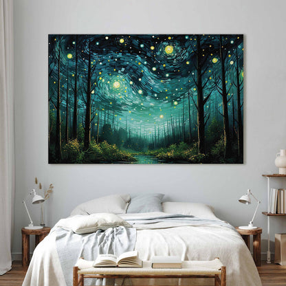 Wandbild XXL - Starry night - a modern version of Van Gogh's night sky