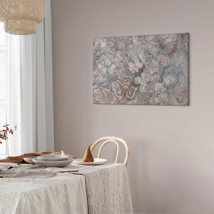 Leinwandbild - Marble flowers – natural stone structure in pastel colours