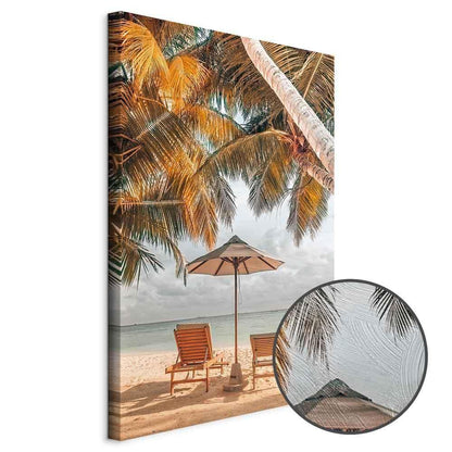 Leinwandbild - Palm Umbrella (1 Part) Vertical