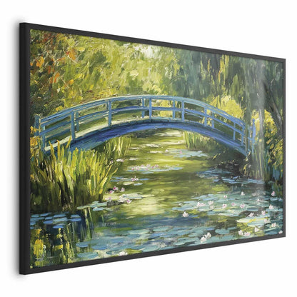 Poster - Impressionist bridge - painting of a bridge against a picturesque background