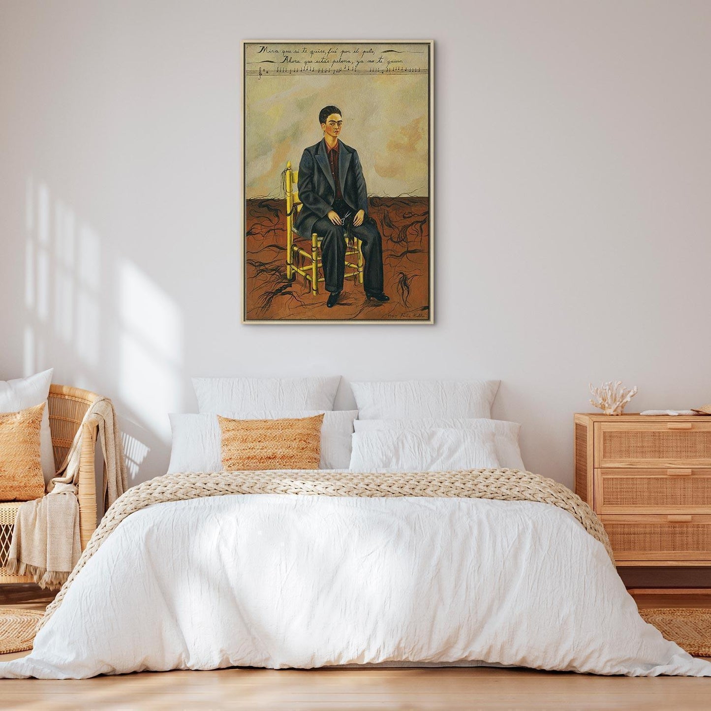 Leinwandbild - Frida Kahlo – Self-Portrait with Cropped Hair