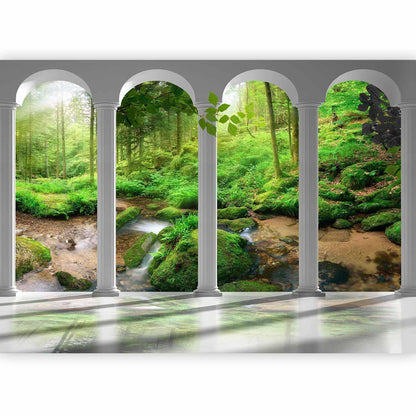 Fototapete - Pillars and Forest Artgeist