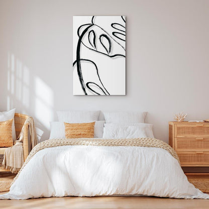 Leinwandbild - White Monstera (1 Part) Vertical