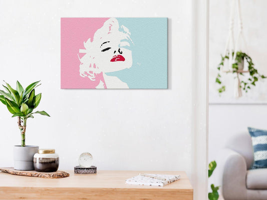 Malen nach Zahlen - Marilyn in Pink