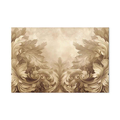 Leinwandbild - Carved Baroque Ornaments Rich Composition in Sepia Colors